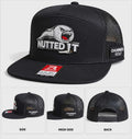 Chummies Golf “Nutted It” Richardson Flat Bill Snapback – Black Performance Hat