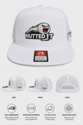 Chummies Golf “Nutted It” Richardson Flat Bill Snapback – White Performance Hat