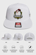 Chummies Golf “Chunked It” Richardson Flat Bill Snapback – White Performance Hat
